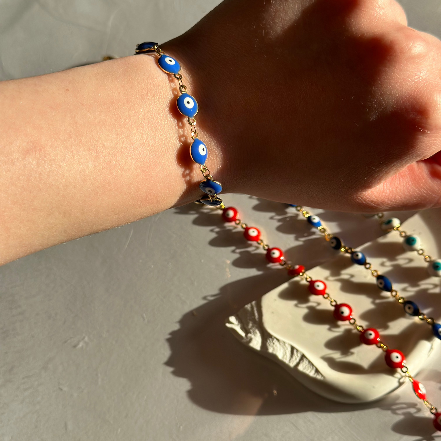 blue evil eye bracelet