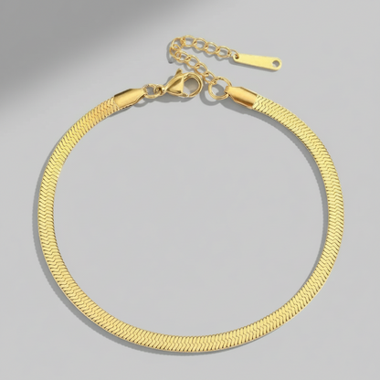 'Gemini' Snake Chain Anklet Gold/Silver