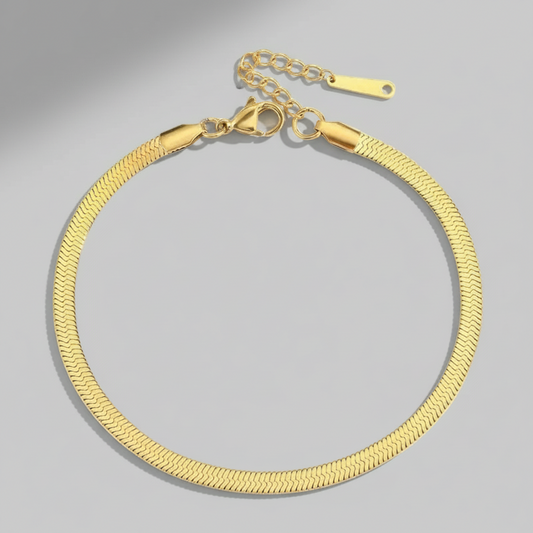 'Gemini' Snake Chain Anklet Gold/Silver