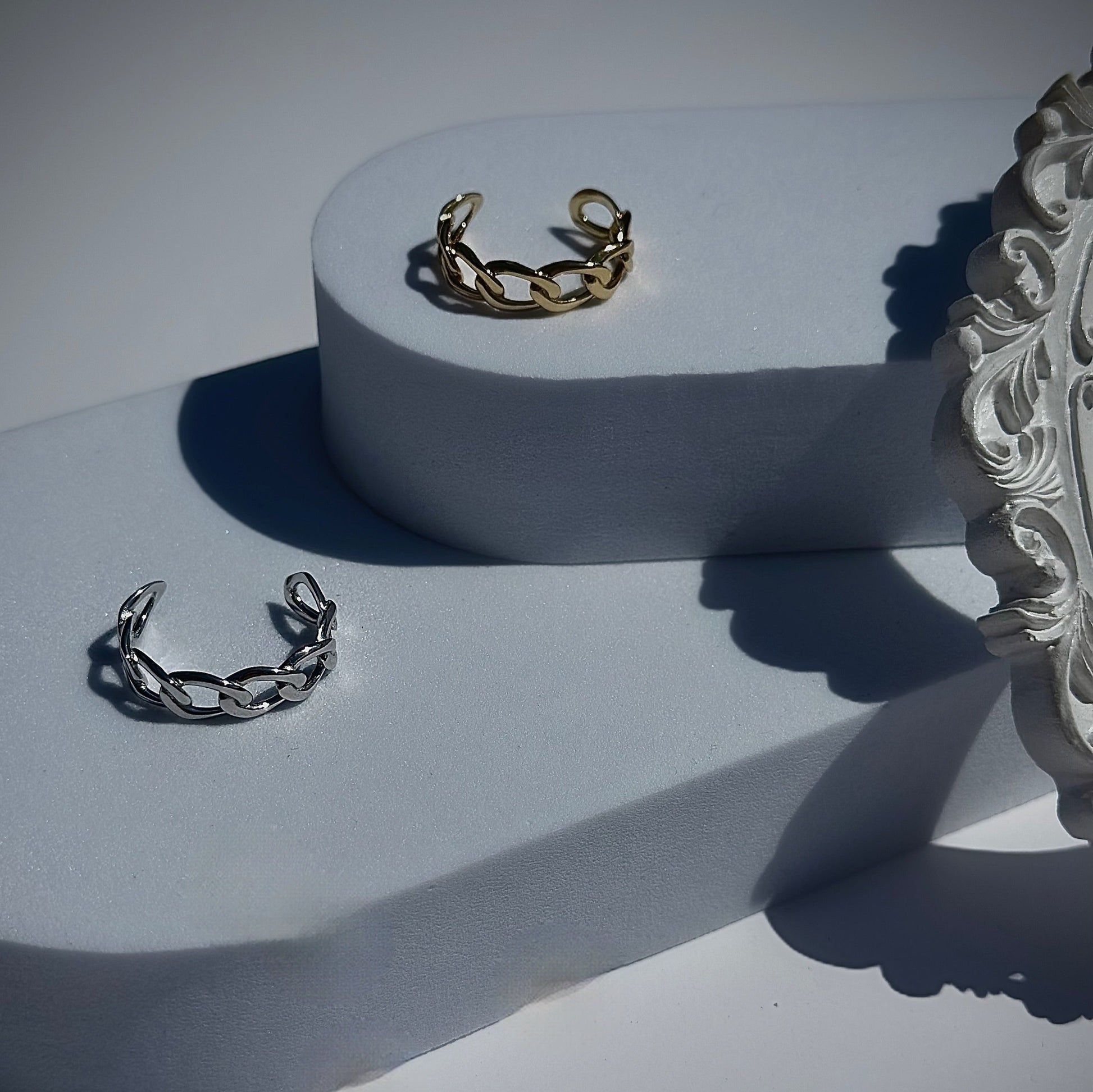 idalia resizeable ring gold silver paper clip