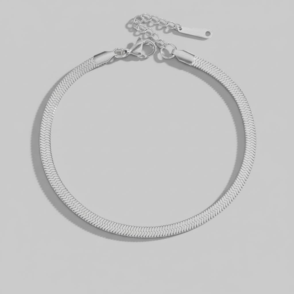 'Gemini' Snake Chain Anklet Gold/Silver