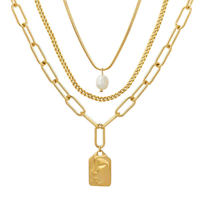 'Intensely' Stacked Necklace Gold