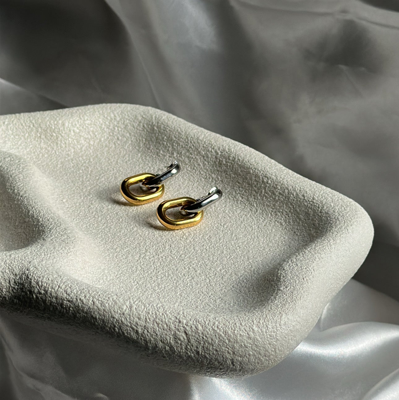 two tone earrings 