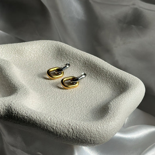 two tone earrings 